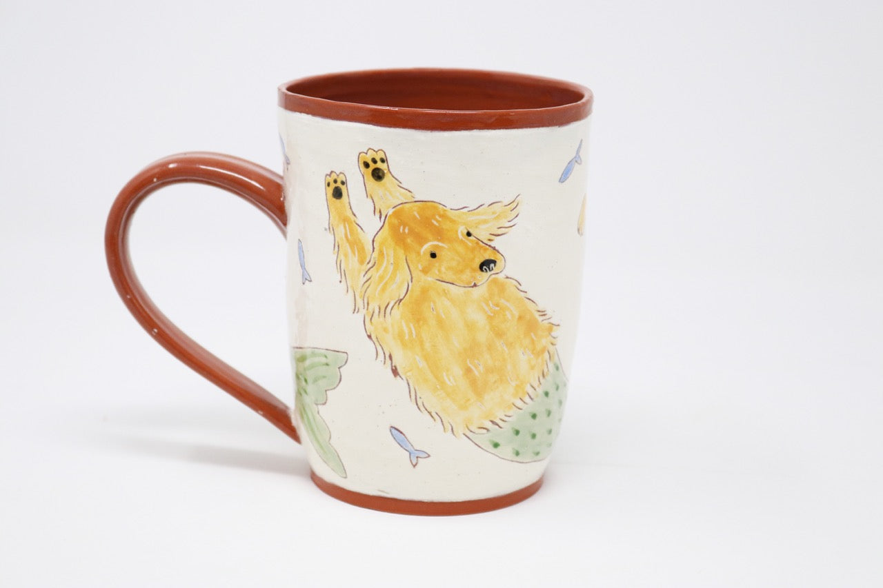 Siggy Ceramics - MerDog Golden Retriever Mug