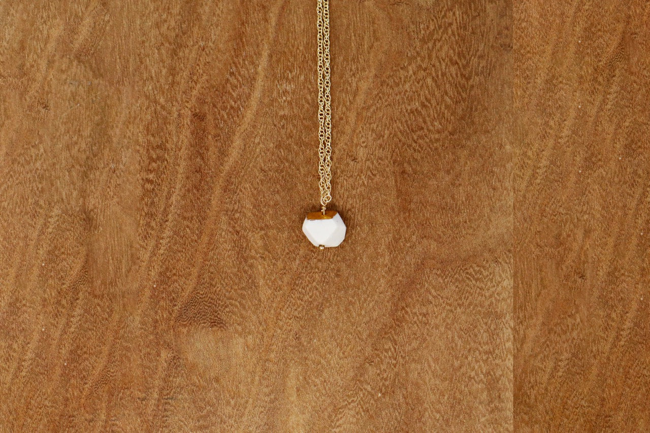 Katy Taylor -Geode necklace gold - KT97