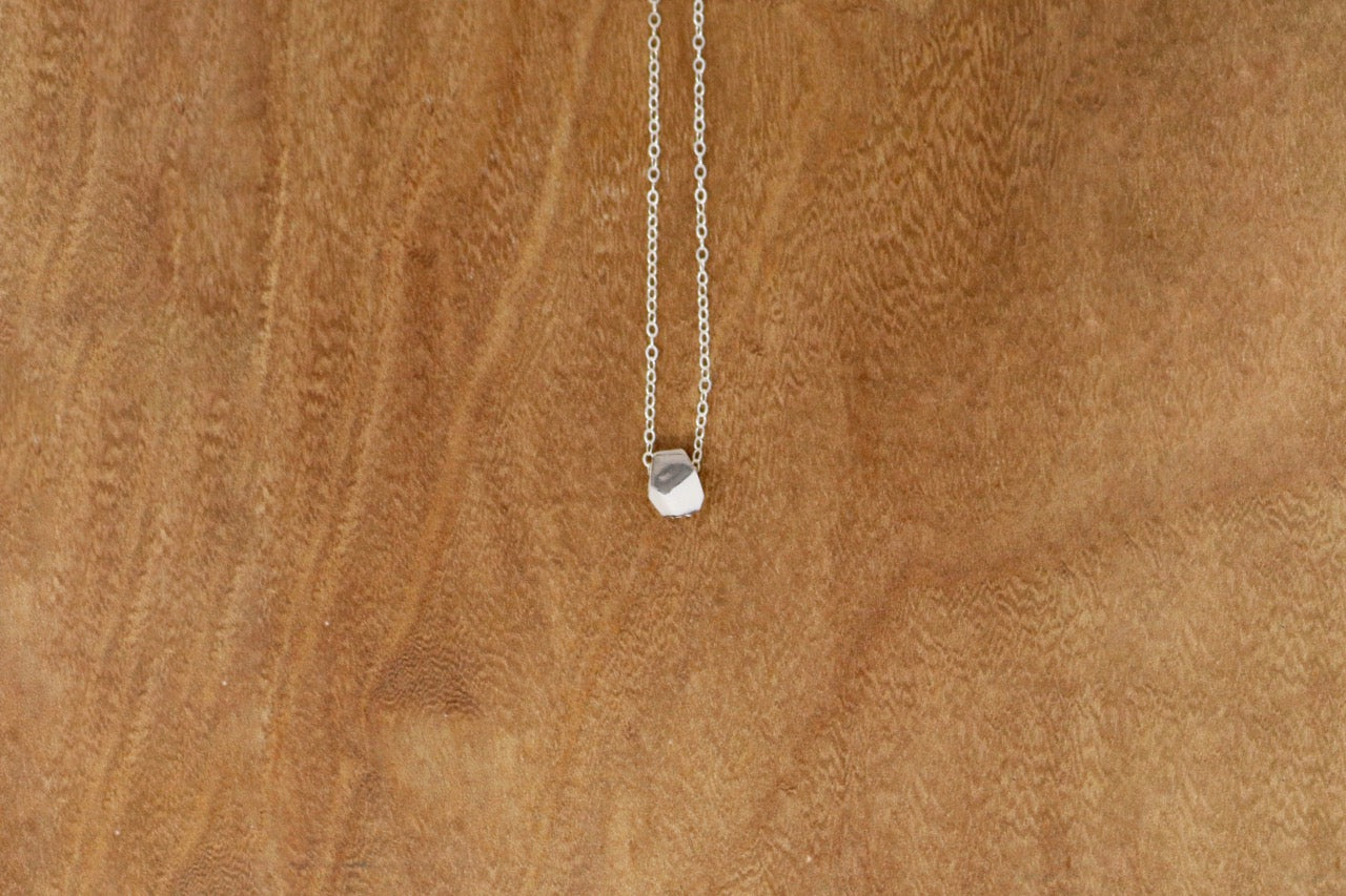 Katy Taylor -Geode necklace silver - KT98