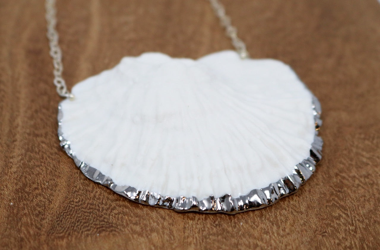 Katy Taylor - Belon oyster necklace with silver - KT91