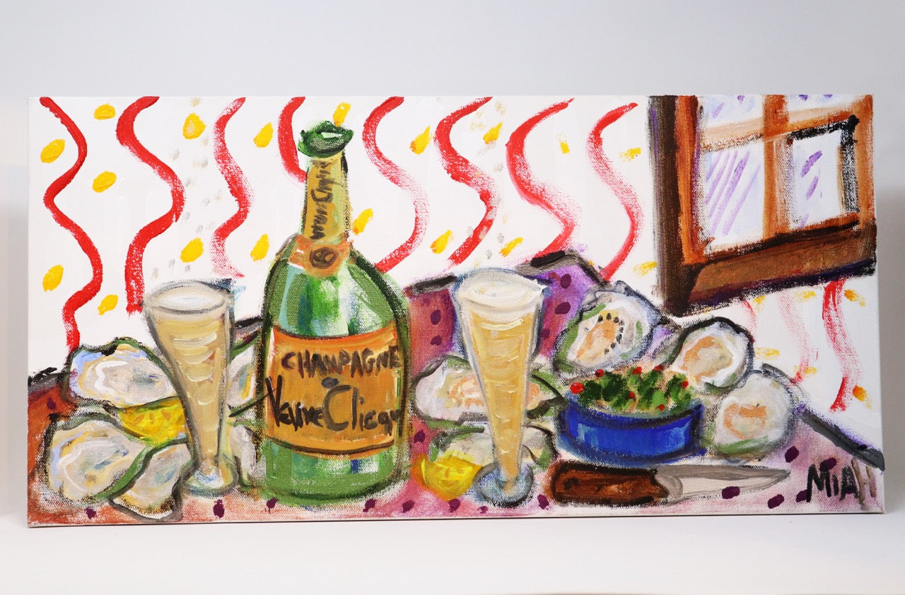 MIAH Nate Johnson - "Champagne & Oyster" - 12"x24"