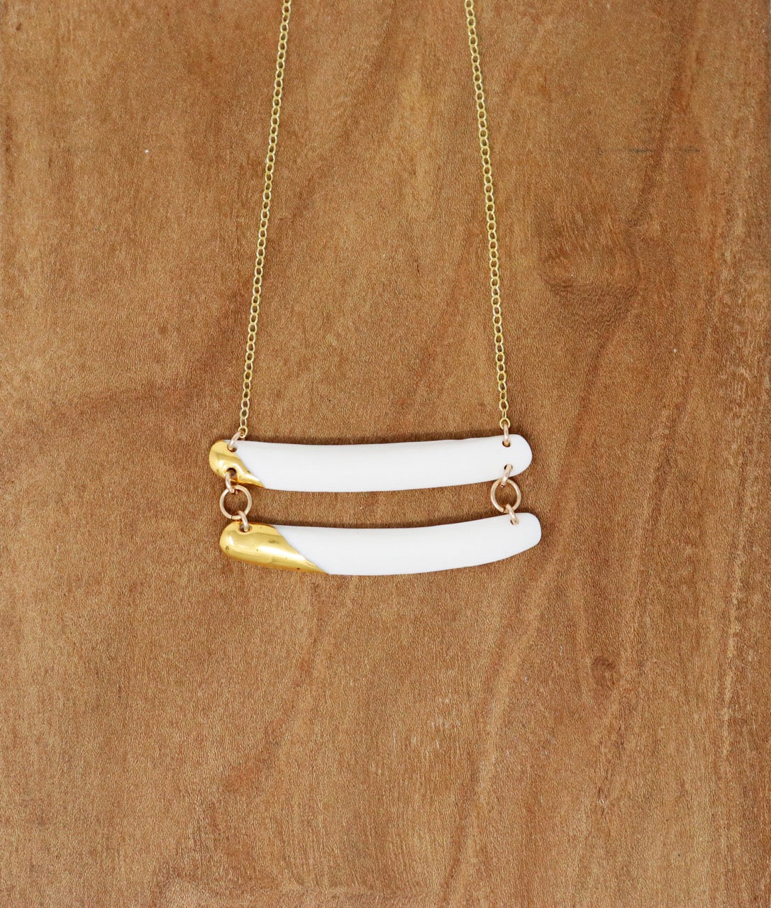 Katy Taylor Studio - Razor Clam Necklace 2" GF Twin - KT130