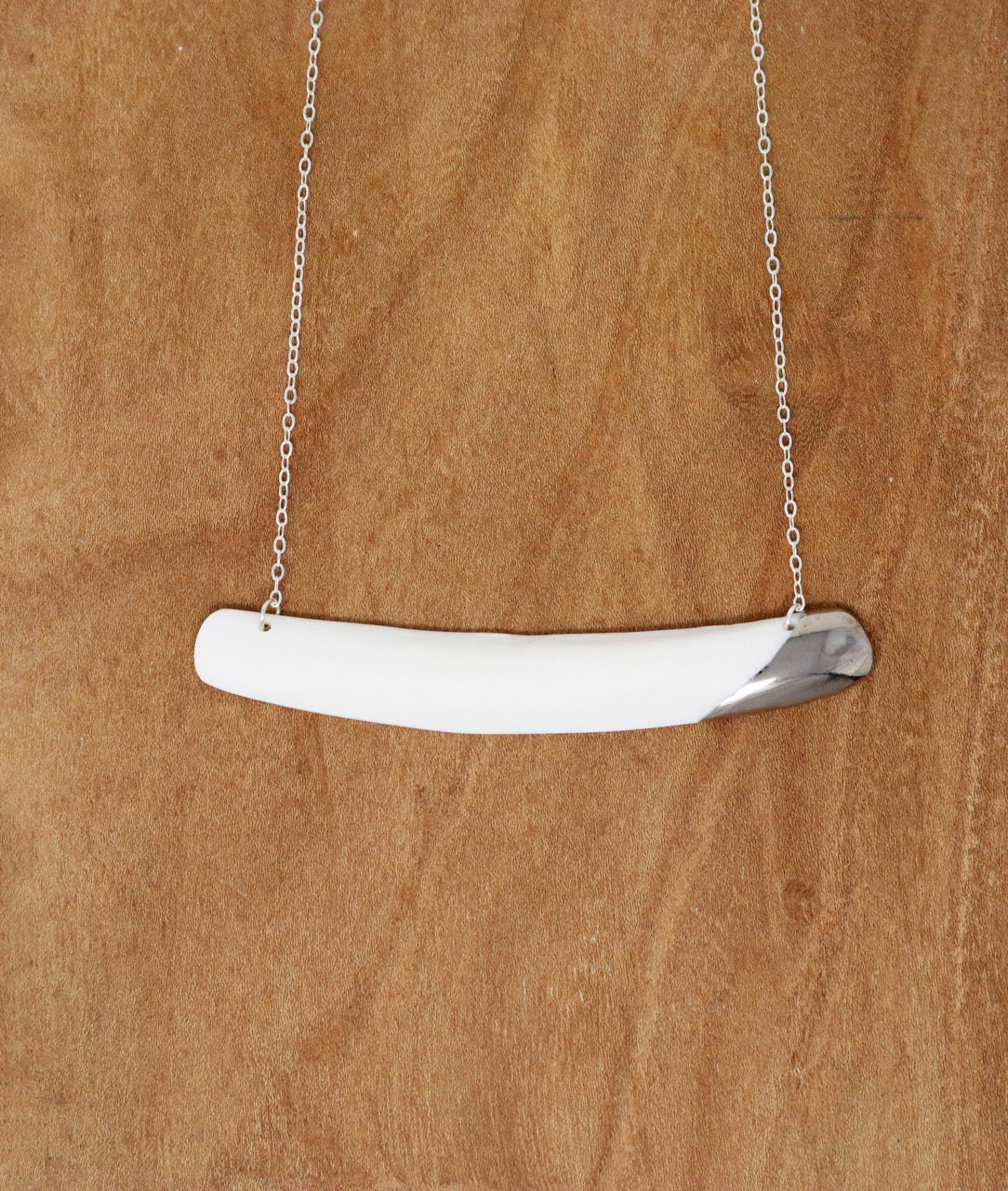 Katy Taylor Studio - Razor Clam Necklace 3" SS - KT133