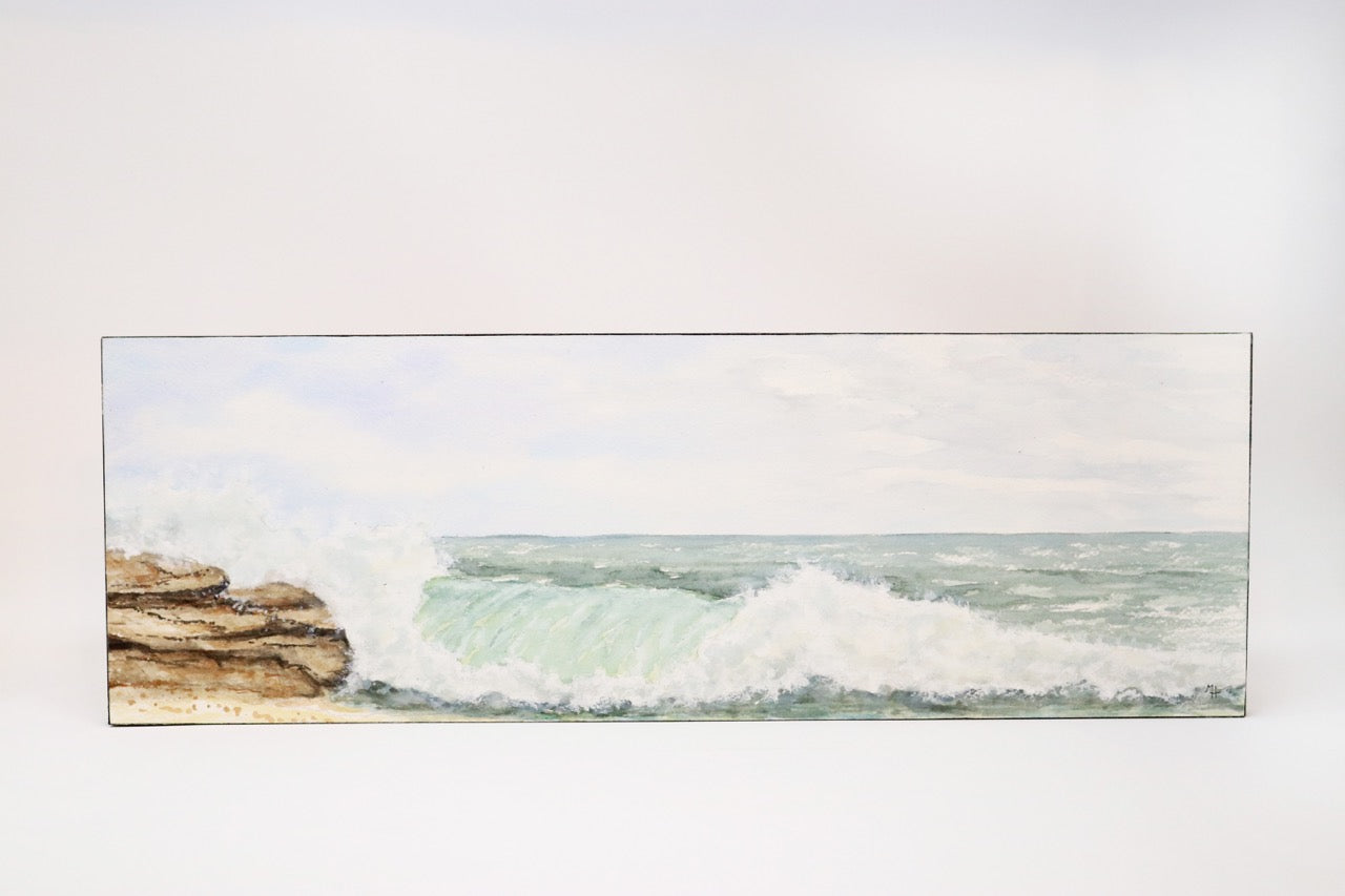 Michael Hilbig - 7"x20" Watercolor Painting on Wood