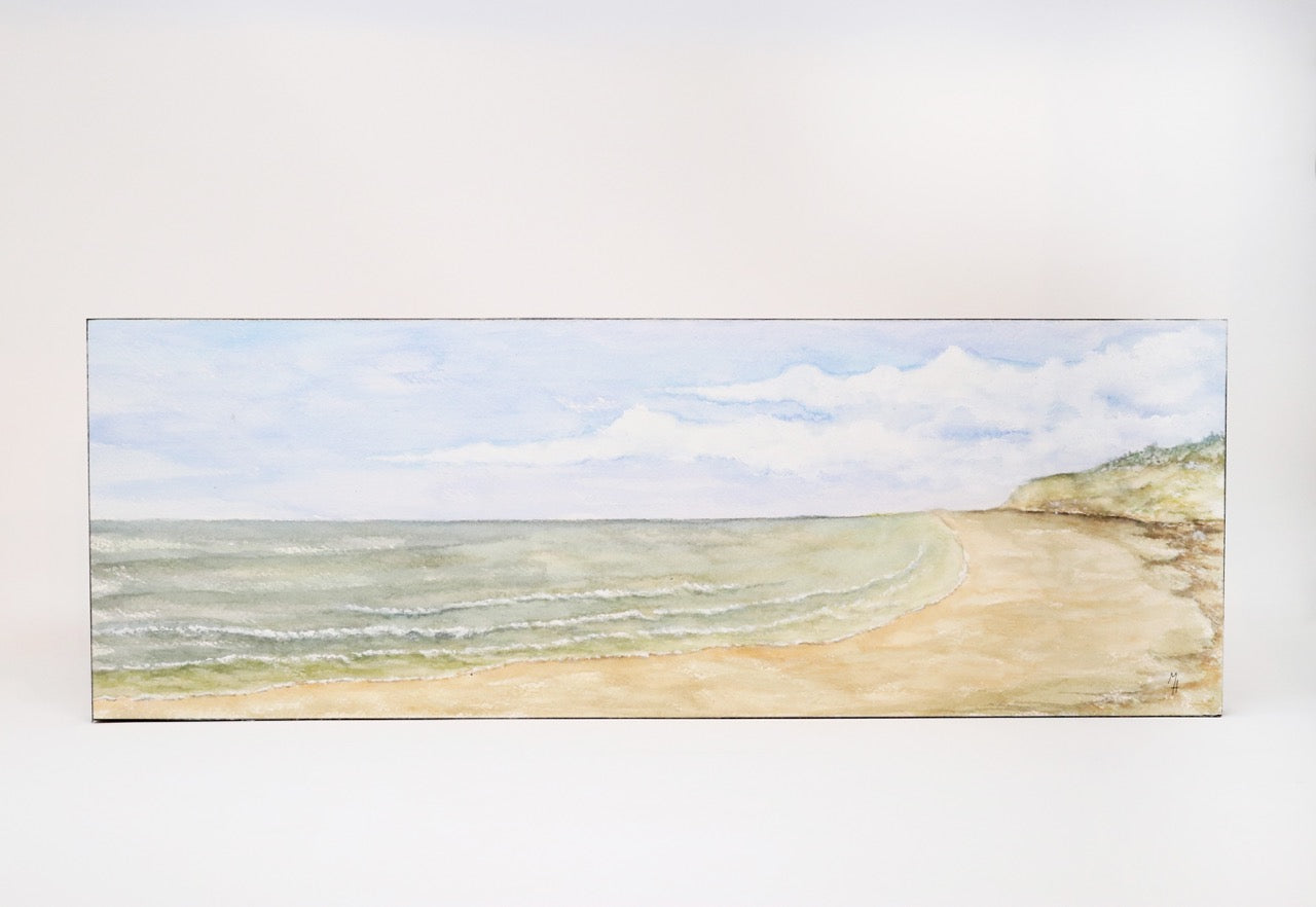 Michael Hilbig - 7"x20" Watercolor Painting on Wood