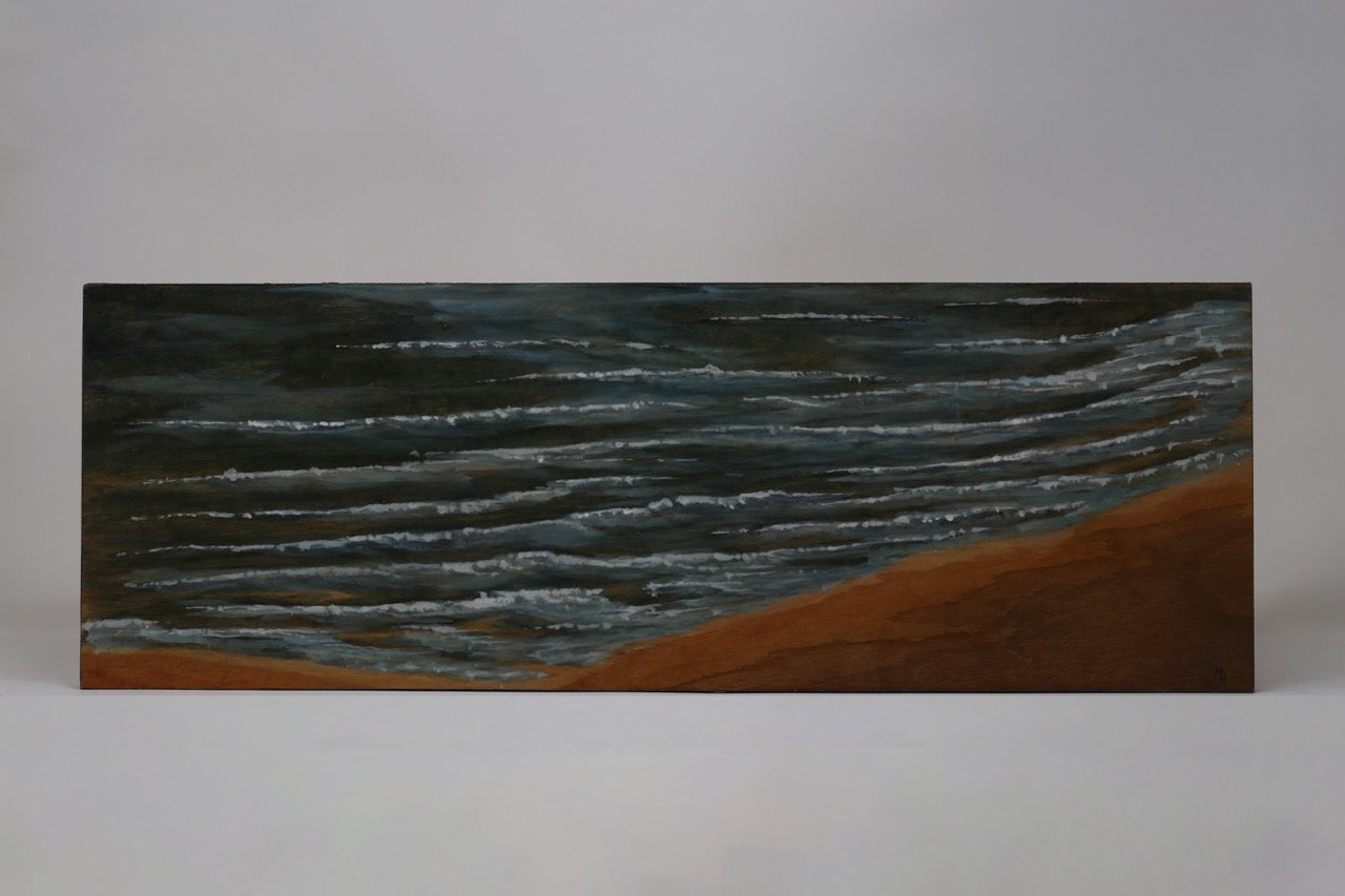 Michael Hilbig - 7"x20" Watercolor Painting on Wood