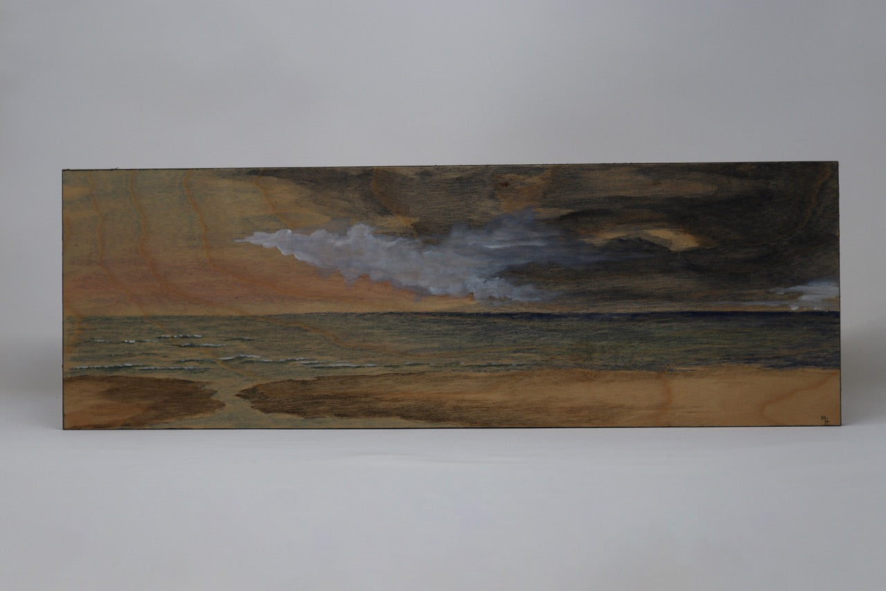 Michael Hilbig - 7"x20" Watercolor Painting on Wood