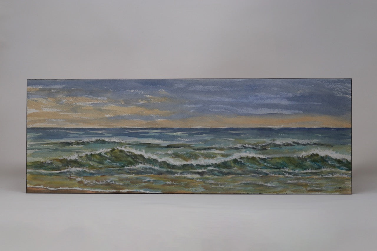Michael Hilbig - 7"x20" Watercolor Painting on Wood