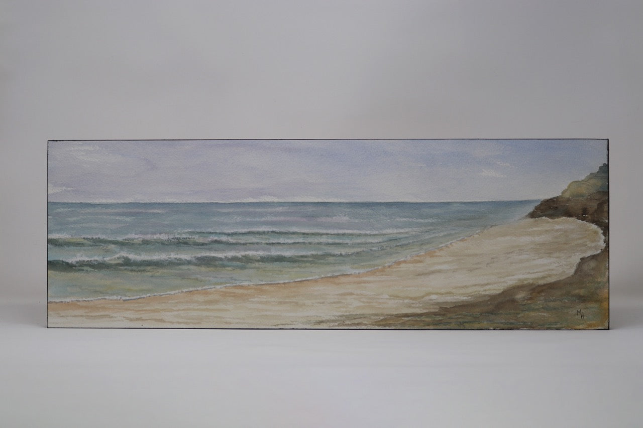 Michael Hilbig - 7"x20" Watercolor Painting on Wood