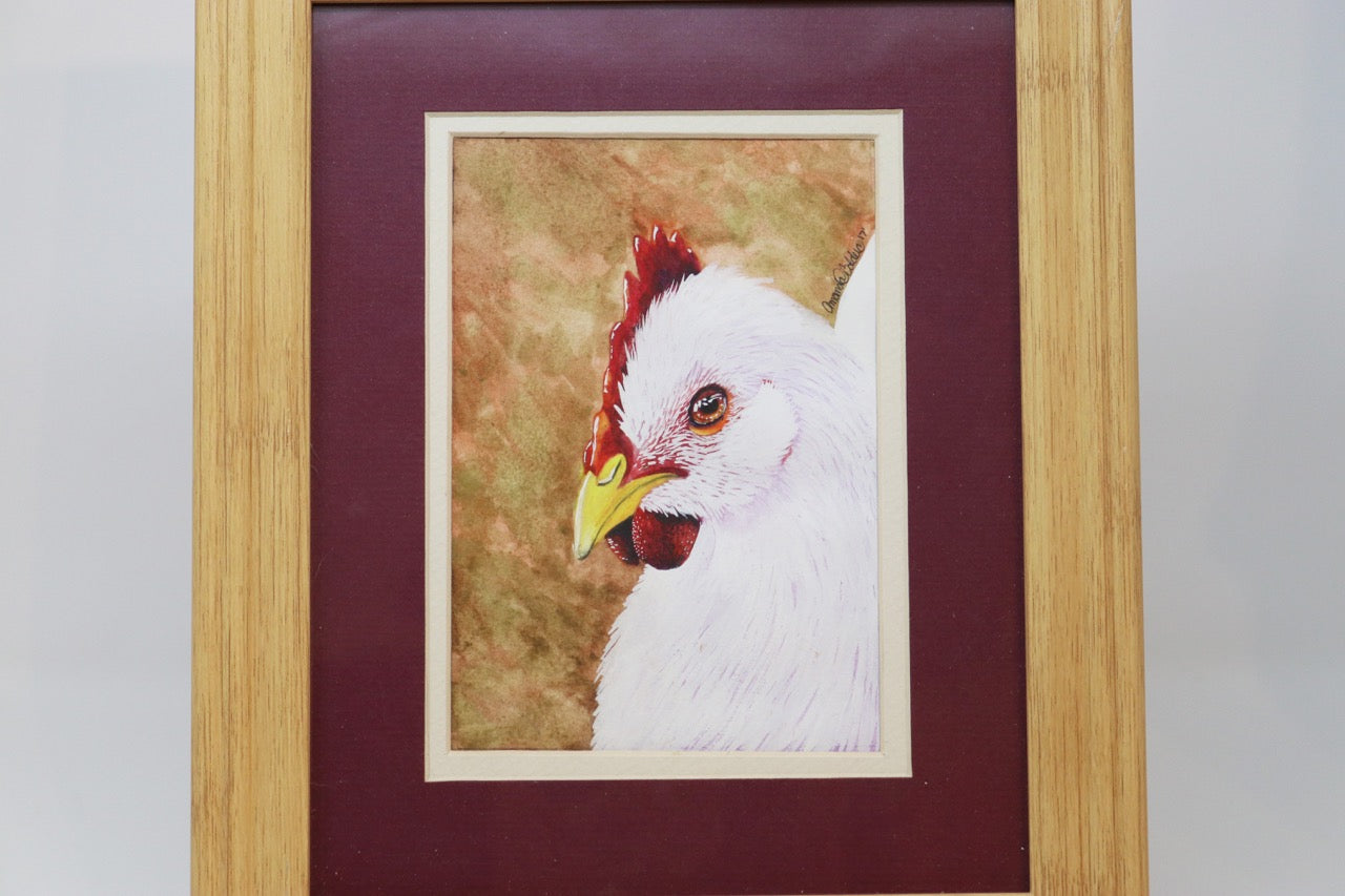 Amanda Bolduc - White Hen Watercolor & Gouache