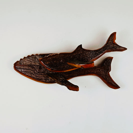 Andy Koch - Small Humpback Whale and Calf - Reclaimed Wood Carving