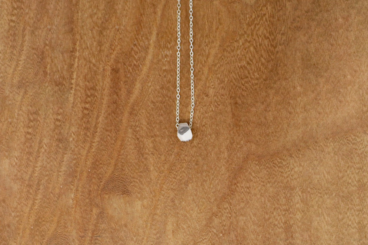 Katy Taylor -Geode necklace silver - KT98