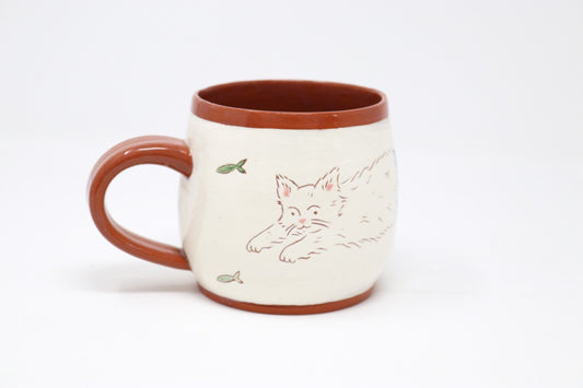 Siggy Ceramics - Mercat White Cat Mug