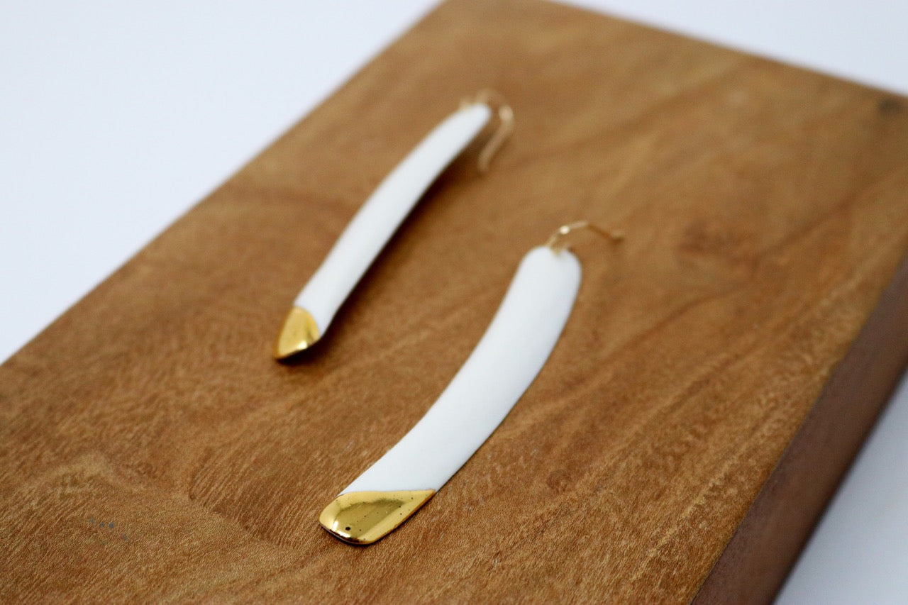 Katy Taylor Studio - Razor Clam Earrings 3" GF - KT126