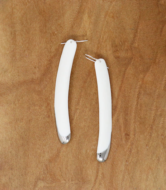 Katy Taylor Studio - Razor Clam Earrings 3" SS - KT127