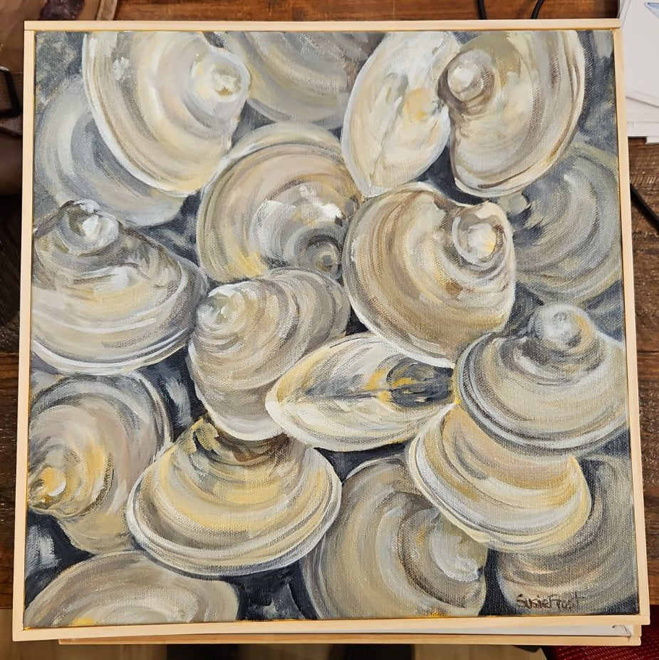 Susie Frost - Clam Painting - 14"x14"
