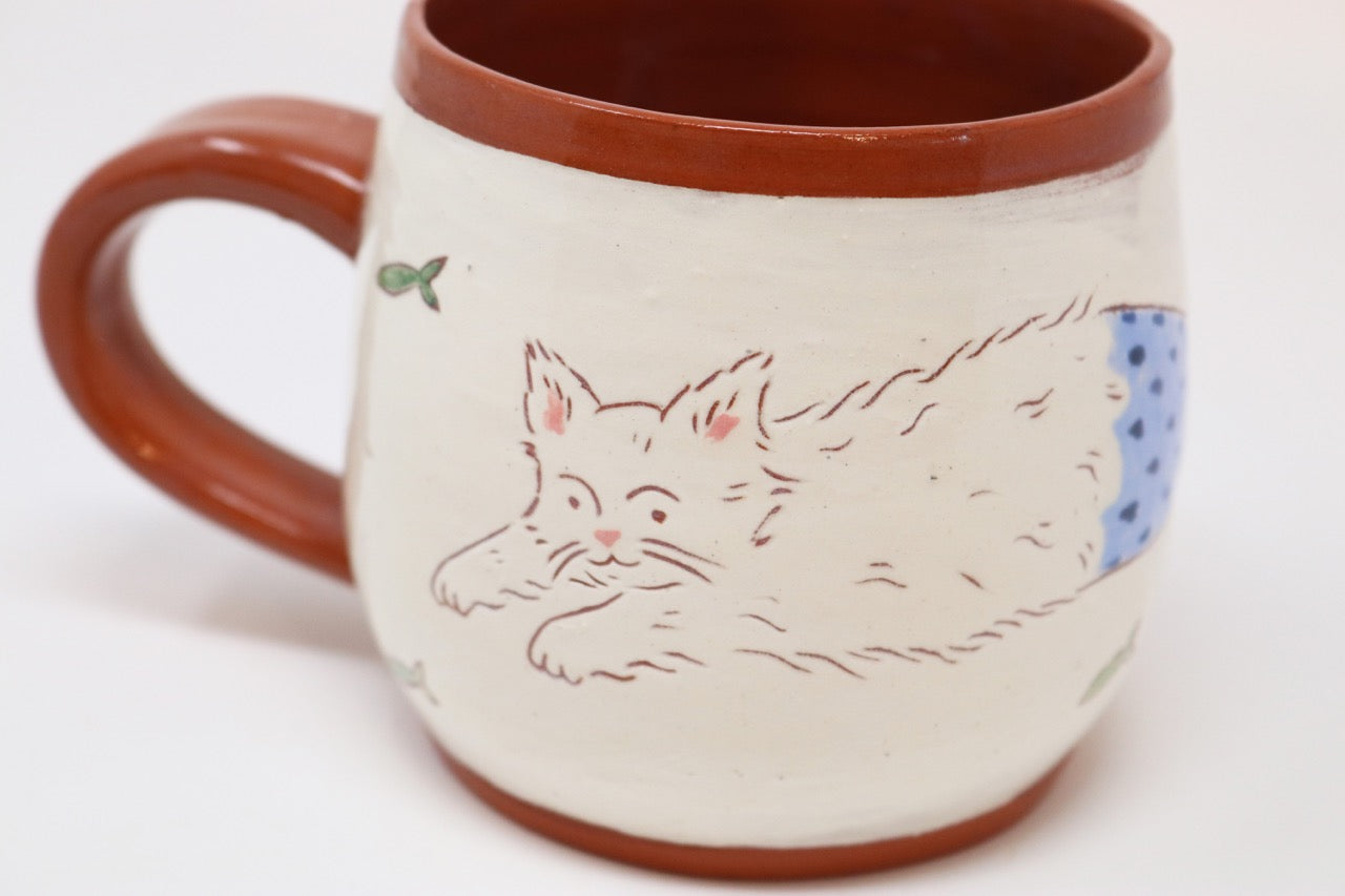 Siggy Ceramics - Mercat White Cat Mug