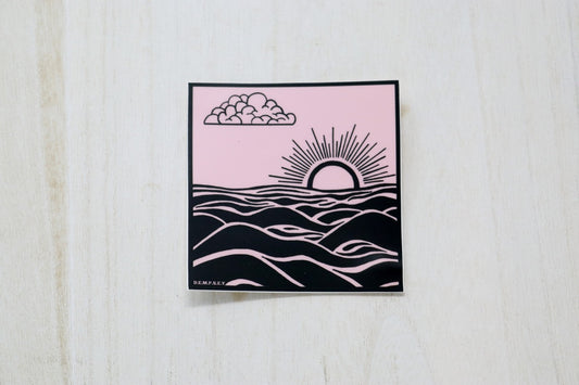 Dempsey - Pink Sunrise Sticker