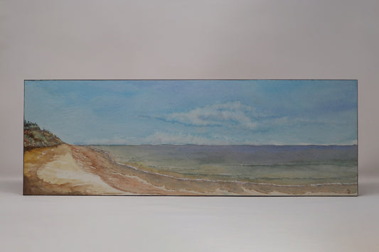 Michael Hilbig - 7"x20" Watercolor Painting on Wood