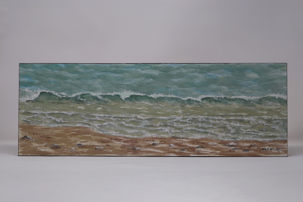 Michael Hilbig - 7"x20" Watercolor Painting on Wood